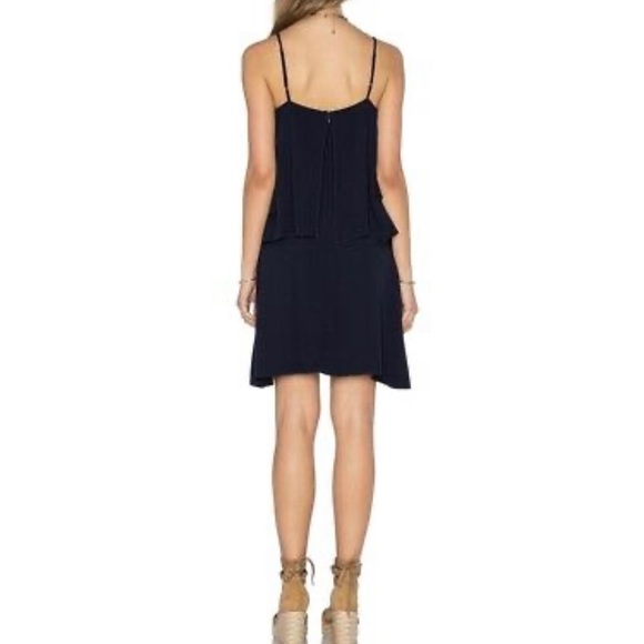Splendid Tiered Spaghetti Strap Navy Dress - Picture 3 of 4